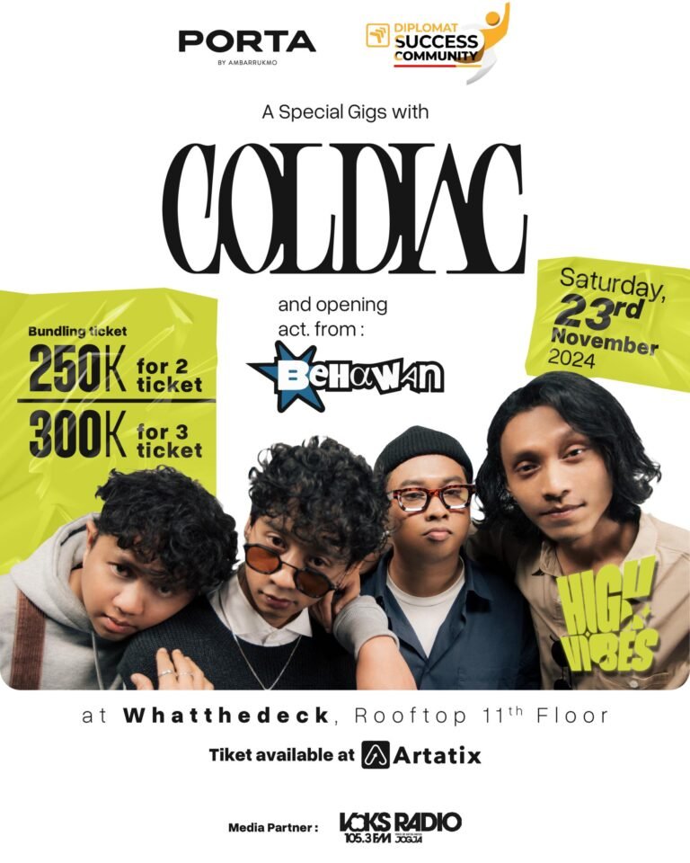 Coldiac on HIGH VIBES gigs Porta by Ambarrukmo