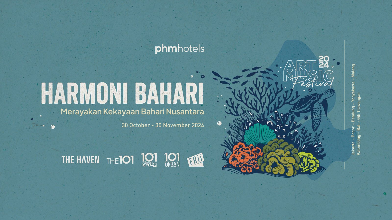 Harmoni Kolaborasi Art & Music Festival THE 1O1 Yogyakarta Tugu bersama Museum Benteng Vredeburg