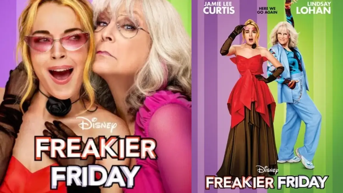 Poster film Freakier Friday 2025 menampilkan Jamie Lee Curtis dan Lindsay Lohan