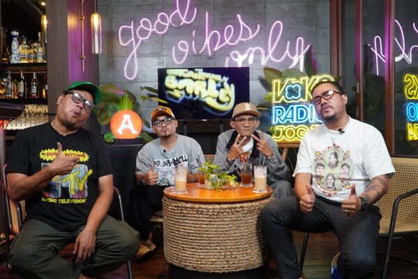 Dj Paws & Bacill saat ngobrol bareng Ari Ugoki dan Rendy Barley &Barrel